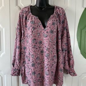 Angel’s Floral Pink Women's Top 2XL